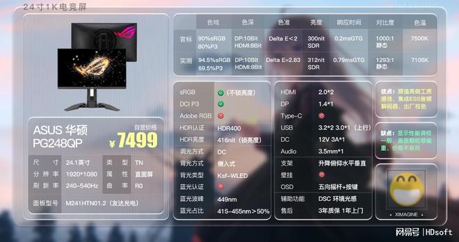 易倍体育网站：24寸1K1080P超高性价比电脑显示器推荐！宿舍党如何挑选显示器？(图19)