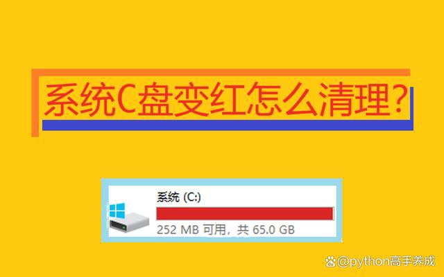 电脑C盘变红磁盘空间满怎么清理？手把手教你拯救磁盘空间！(图1)