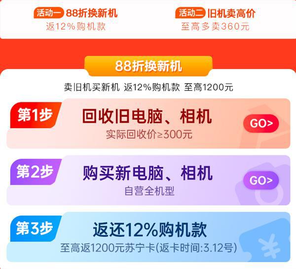 苏宁联合手机速回收网以旧换新活动这波撒钱补贴操作666!(图2)