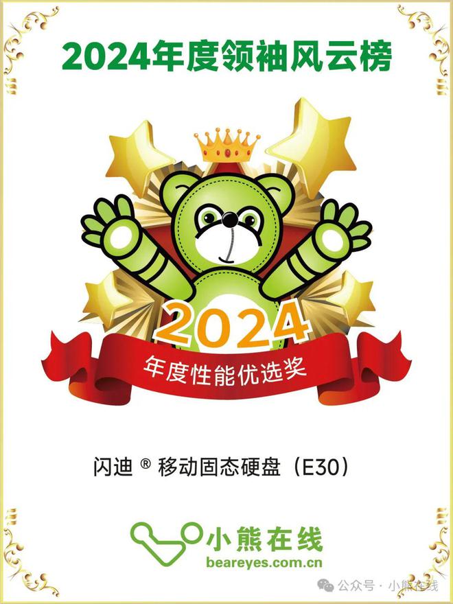 闪迪移动固态硬盘（E30）荣获2024年度性能优选奖便携高速超给力(图3)